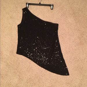 Evening Black Sequin Top